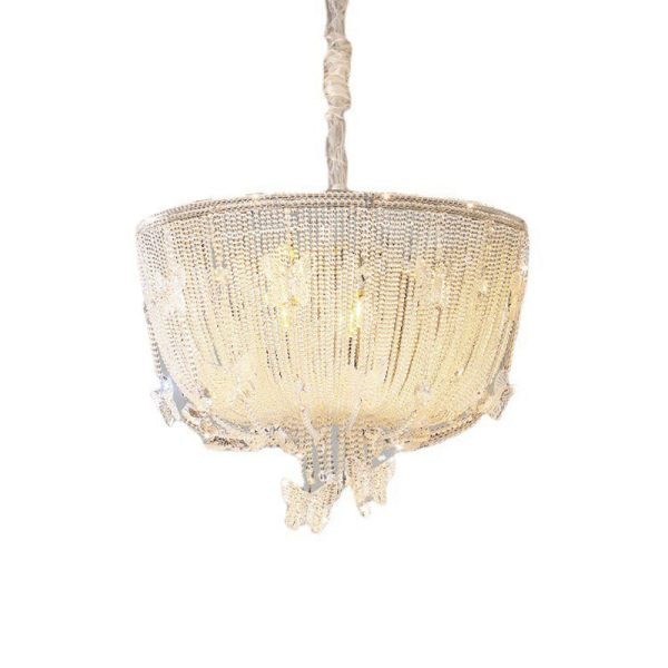 Modern Luxury Semicircle Butterflies Crystal Glass Hardware 4/6 - Light Chandelier For Dining Room - Image 9