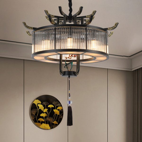 Traditional Chinese Dome Deer Round Rectangle Crystal Iron 4/6/8/10 - Light Chandelier For Dining Room - Image 14