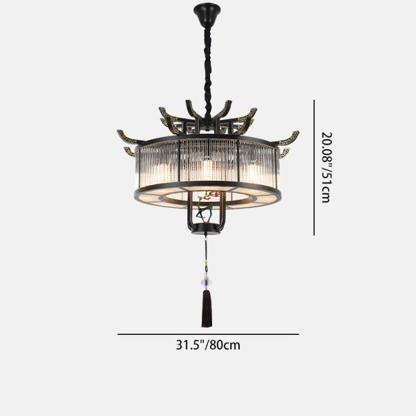Traditional Chinese Dome Deer Round Rectangle Crystal Iron 4/6/8/10 - Light Chandelier For Dining Room - Image 5