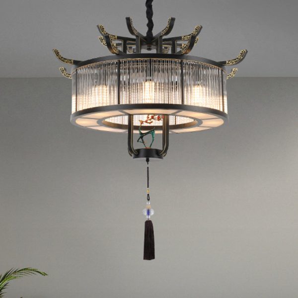 Traditional Chinese Dome Deer Round Rectangle Crystal Iron 4/6/8/10 - Light Chandelier For Dining Room - Image 15