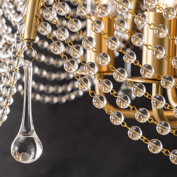 Modern Luxury Mushroom Copper Crystal 3/5/6 - Light Chandelier For Living Room - Image 8