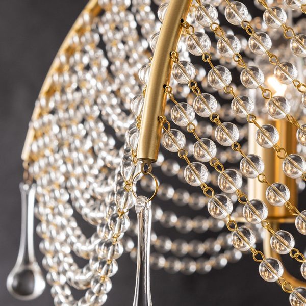 Modern Luxury Mushroom Copper Crystal 3/5/6 - Light Chandelier For Living Room - Image 7