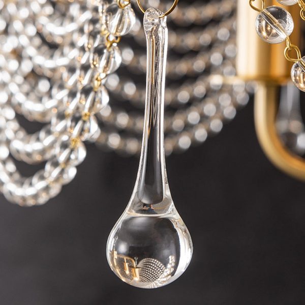 Modern Luxury Mushroom Copper Crystal 3/5/6 - Light Chandelier For Living Room - Image 9