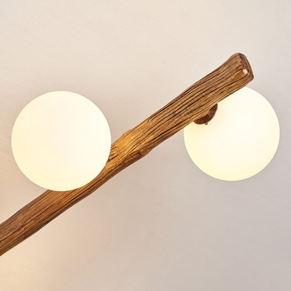 Traditional Japanese Dome Orb Long Branches Resin Roto-molding Hardware 3/6/9/12/15 - Light Semi-Flush Mount Ceiling Light For Living Room - Image 11