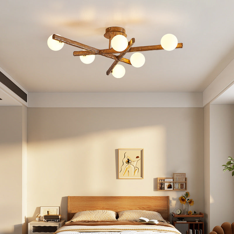 BS-Lighting-LA01314-22.jpg Traditional Japanese Dome Orb Long Branches Resin Roto-molding Hardware 3/6/9/12/15 - Light Semi-Flush Mount Ceiling Light For Living Room - Image 1