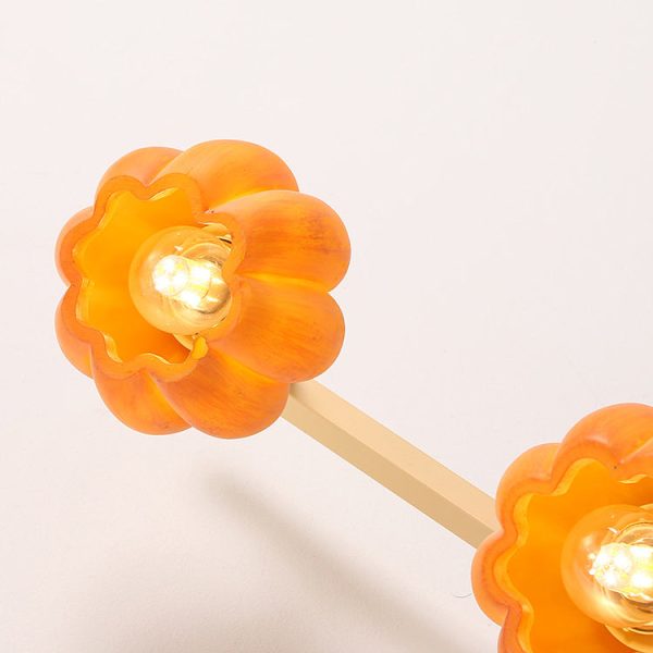 Contemporary Nordic Dome Pumpkin Resin Iron 2/3/4/5/6 - Light Semi-Flush Mount Ceiling Light For Living Room - Image 11