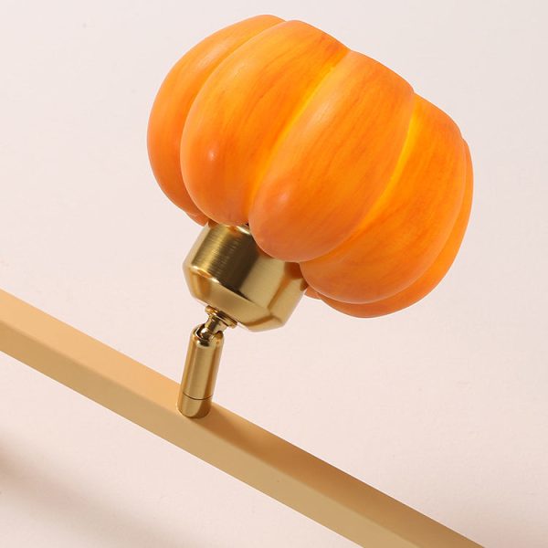 Contemporary Nordic Dome Pumpkin Resin Iron 2/3/4/5/6 - Light Semi-Flush Mount Ceiling Light For Living Room - Image 10