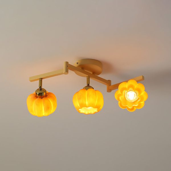 Contemporary Nordic Dome Pumpkin Resin Iron 2/3/4/5/6 - Light Semi-Flush Mount Ceiling Light For Living Room - Image 21