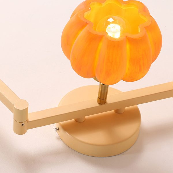 Contemporary Nordic Dome Pumpkin Resin Iron 2/3/4/5/6 - Light Semi-Flush Mount Ceiling Light For Living Room - Image 9
