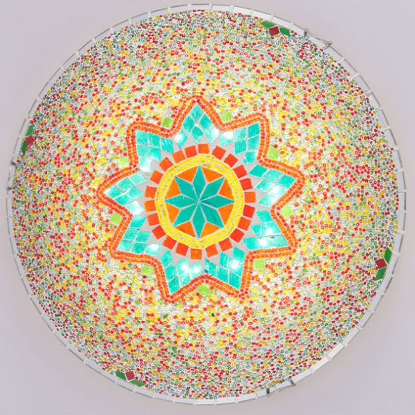 Traditional Tiffany Semicircle Hardware Glass 2/3/4 - Light Flush Mount Ceiling Light For Living Room - Image 8