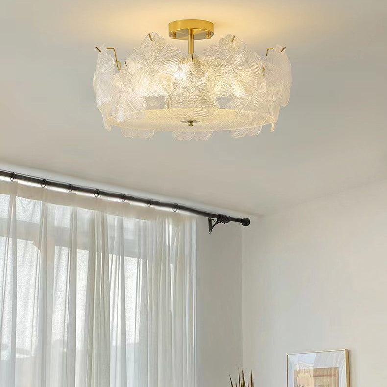 BS-Lighting-LA01410-6.jpg Traditional French Snowflake Glass Iron 5/8 - Light Semi-Flush Mount Ceiling Light For Living Room - Image 1