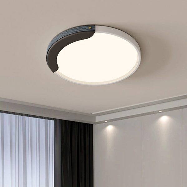 Modern Minimalist Round Splicing LLDPE Hardware LED Flush Mount Ceiling Light For Bedroom - Image 14