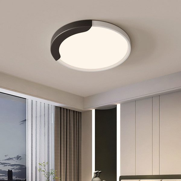 Modern Minimalist Round Splicing LLDPE Hardware LED Flush Mount Ceiling Light For Bedroom - Image 8