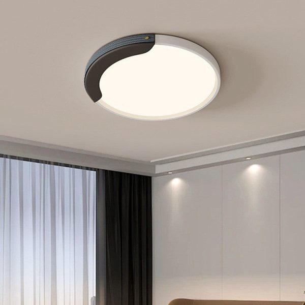 Modern Minimalist Round Splicing LLDPE Hardware LED Flush Mount Ceiling Light For Bedroom - Image 12