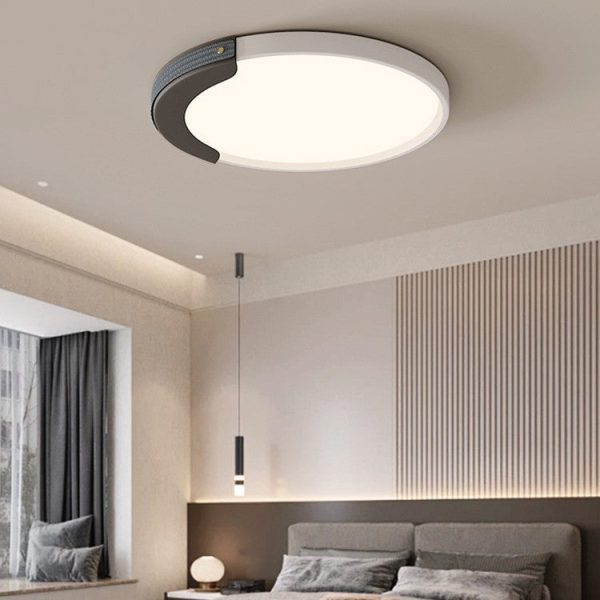 Modern Minimalist Round Splicing LLDPE Hardware LED Flush Mount Ceiling Light For Bedroom - Image 3