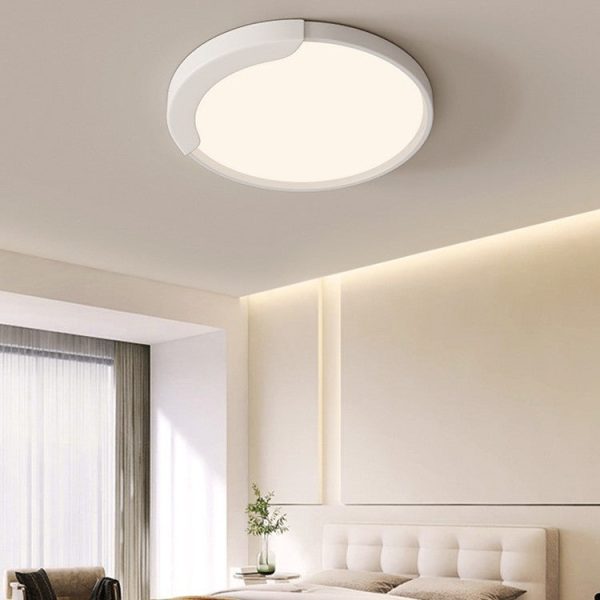 Modern Minimalist Round Splicing LLDPE Hardware LED Flush Mount Ceiling Light For Bedroom - Image 2
