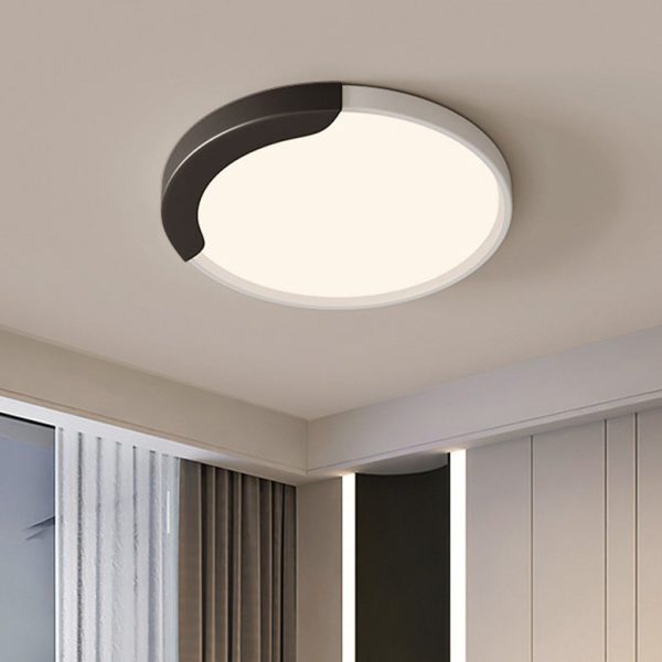 Modern Minimalist Round Splicing LLDPE Hardware LED Flush Mount Ceiling Light For Bedroom - Image 9