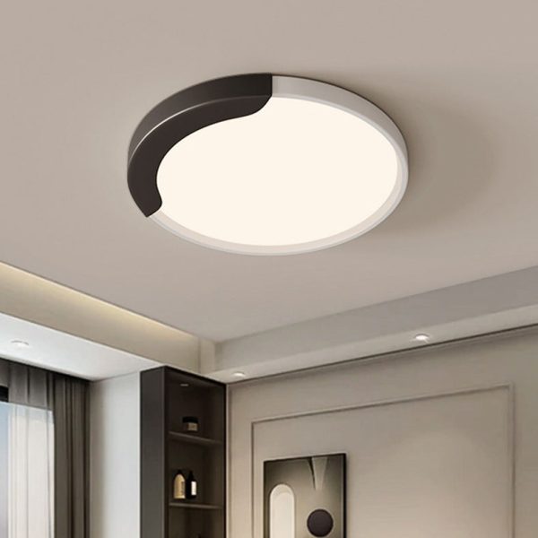 Modern Minimalist Round Splicing LLDPE Hardware LED Flush Mount Ceiling Light For Bedroom - Image 13