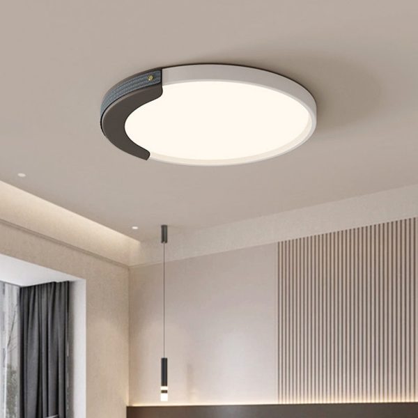 Modern Minimalist Round Splicing LLDPE Hardware LED Flush Mount Ceiling Light For Bedroom - Image 11