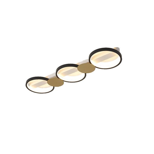 Contemporary Scandinavian Round Ring Iron Acrylic LED Semi-Flush Mount Ceiling Light For Living Room - Image 25