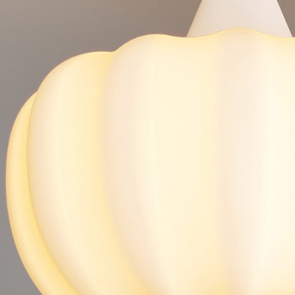 Contemporary Nordic Pumpkin Iron Roto-molding LED Semi-Flush Mount Ceiling Light For Hallways - Image 6