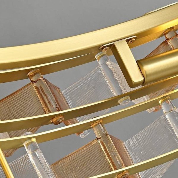 Modern Luxury Round Glass Iron 6/9/12 - Light Chandelier For Dining Room - Image 7