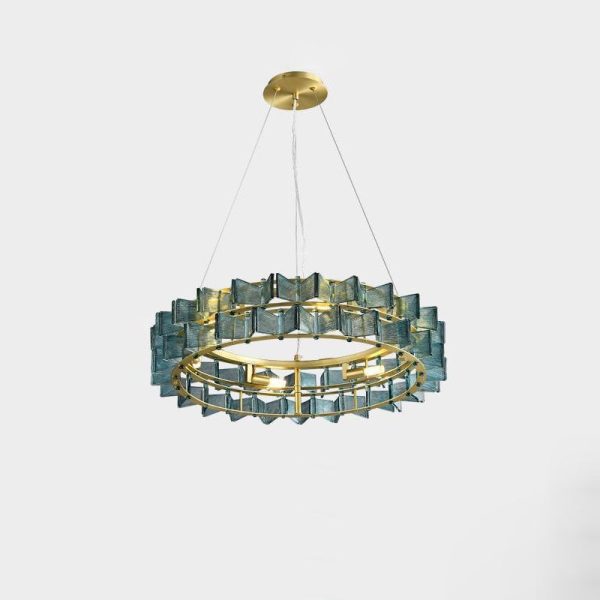 Modern Luxury Round Glass Iron 6/9/12 - Light Chandelier For Dining Room - Image 11