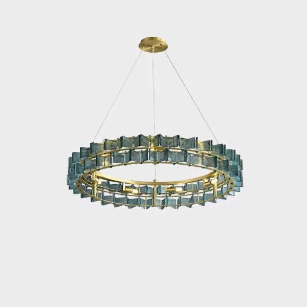 Modern Luxury Round Glass Iron 6/9/12 - Light Chandelier For Dining Room - Image 12