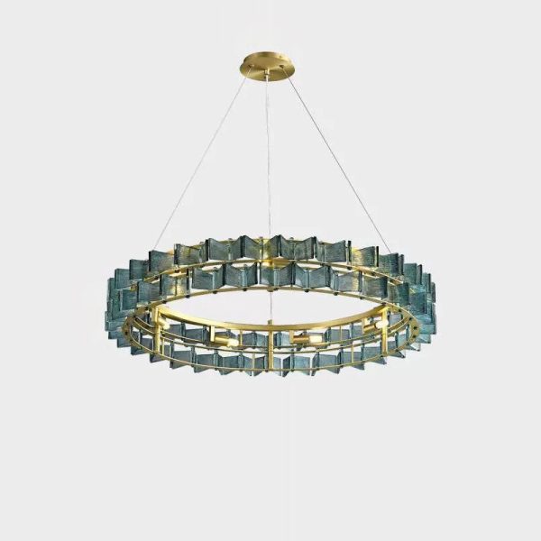 Modern Luxury Round Glass Iron 6/9/12 - Light Chandelier For Dining Room - Image 13