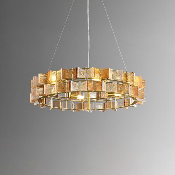 Modern Luxury Round Glass Iron 6/9/12 - Light Chandelier For Dining Room - Image 10