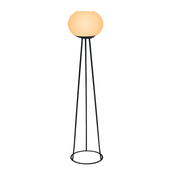 Modern Minimalist Solar Oval Tripod Round Base Iron PE LED Standing Floor Lamp For Outdoor Patio - Image 4