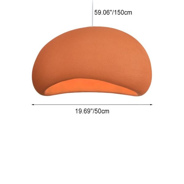 Contemporary Nordic Oval Arch High Density Polystyrene 1-Light Pendant Light For Living Room - Image 6