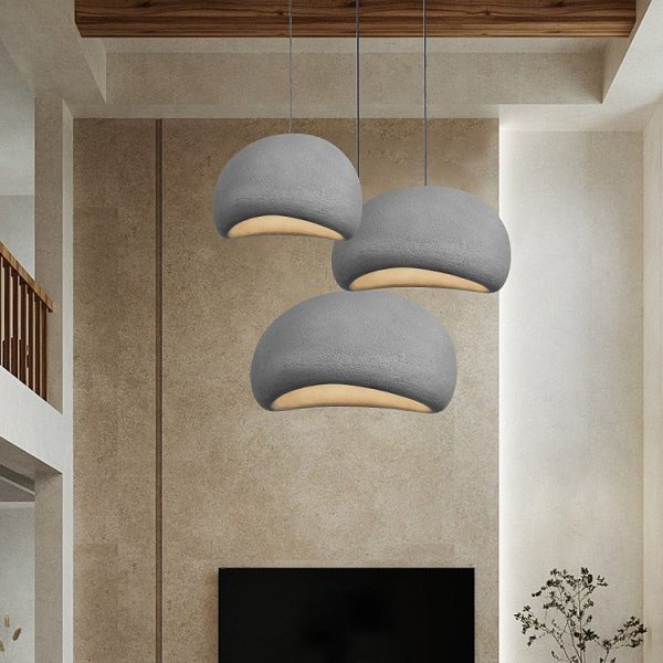 Contemporary Nordic Oval Arch High Density Polystyrene 1-Light Pendant Light For Living Room - Image 18
