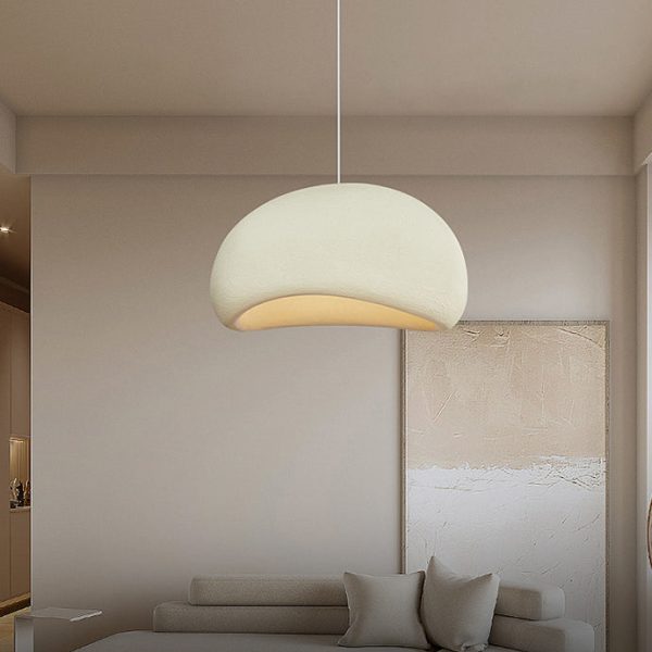 Contemporary Nordic Oval Arch High Density Polystyrene 1-Light Pendant Light For Living Room - Image 2
