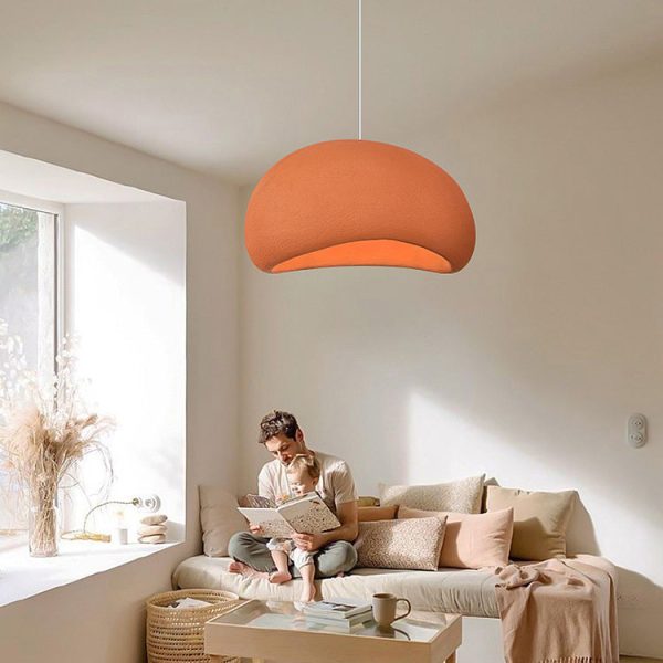 Contemporary Nordic Oval Arch High Density Polystyrene 1-Light Pendant Light For Living Room - Image 14