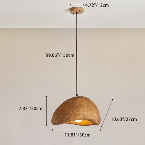 Contemporary Vintage Irregular Round Clouds Iron Resin 1-Light Pendant Light For Living Room - Image 4