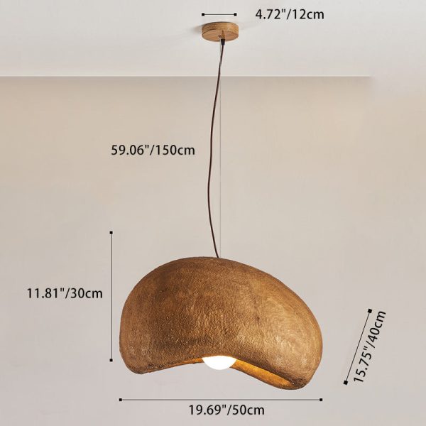 Contemporary Vintage Irregular Round Clouds Iron Resin 1-Light Pendant Light For Living Room - Image 6