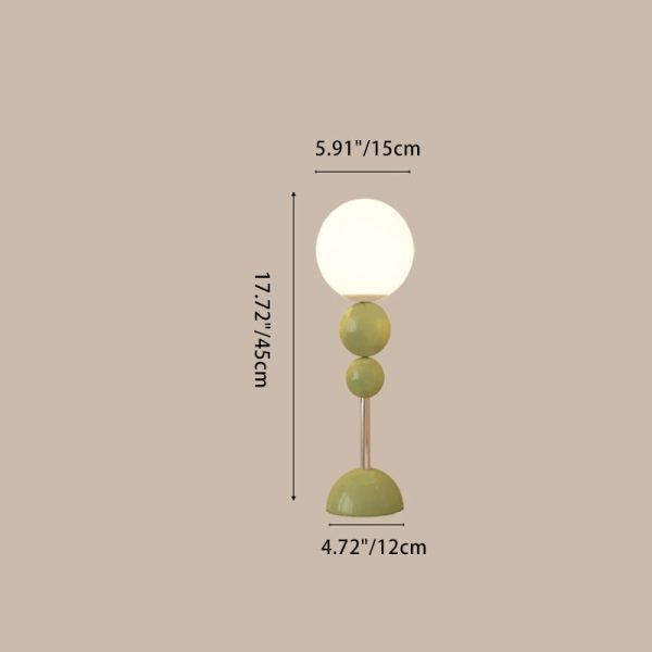 Modern Minimalist Multi Orb Iron Plastic 1-Light Table Lamp For Bedroom - Image 4