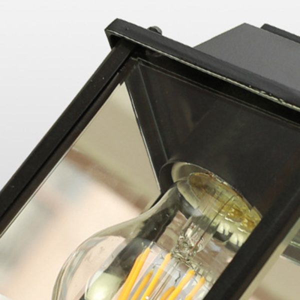 Modern Minimalist Waterproof Rectangular Aluminum Glass 1-Light Pendant Light For Outdoor Patio - Image 9