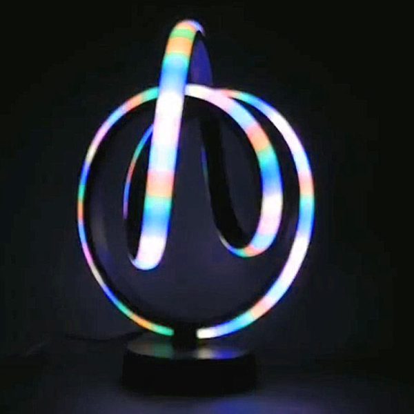 Modern Simplicity Irregular Lines Aluminum Silicone LED Table Lamp For Bedroom - Image 18