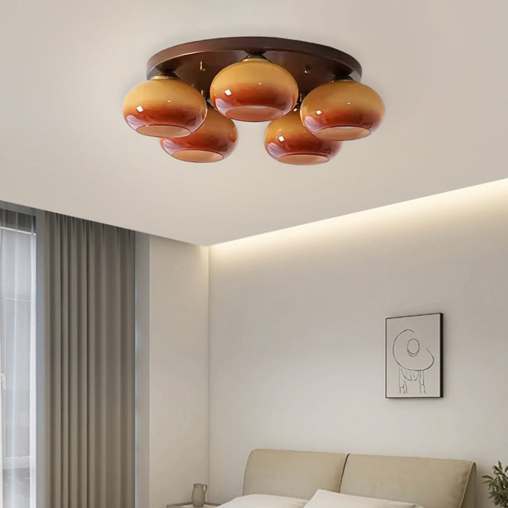 BS-Lighting-LC03328-11.jpg Contemporary Retro Round Oval Iron Glass 3/5 Light Semi-Flush Mount Ceiling Light For Living Room - Image 1