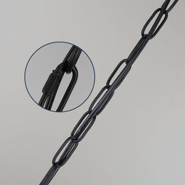 Traditional Chinese Round Lantern Aluminum Iron Glass 1-Light Pendant Light For Outdoor Patio - Image 7