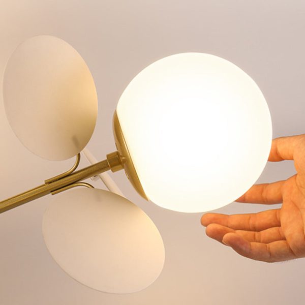 Contemporary Creative Branch Globe Round Piece Metal Glass Acrylic 4/6/8 Light Flush Mount Ceiling Light For Bedroom - Image 10