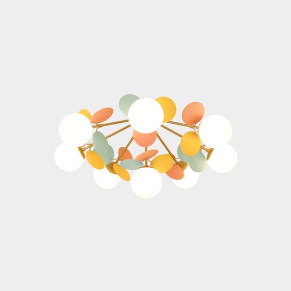 Contemporary Creative Branch Globe Round Piece Metal Glass Acrylic 4/6/8 Light Flush Mount Ceiling Light For Bedroom - Image 27