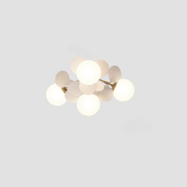 Contemporary Creative Branch Globe Round Piece Metal Glass Acrylic 4/6/8 Light Flush Mount Ceiling Light For Bedroom - Image 15