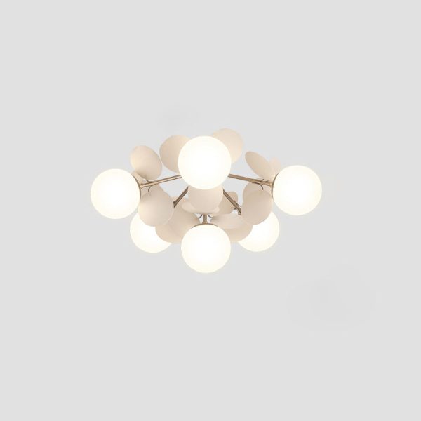 Contemporary Creative Branch Globe Round Piece Metal Glass Acrylic 4/6/8 Light Flush Mount Ceiling Light For Bedroom - Image 28