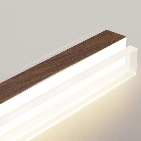 Modern Minimalist Rectangular Bar Aluminum Acrylic LED Island Light Chandelier For Dining Room - Image 6