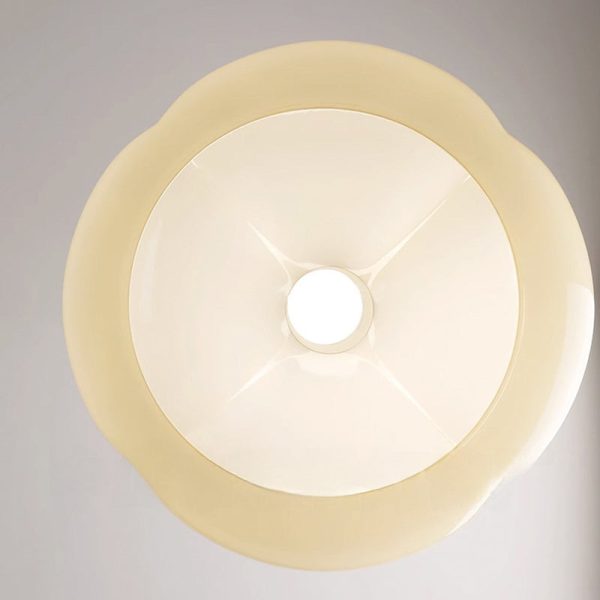 Contemporary Nordic Pumpkin Shape Iron Glass 1-Light Semi-Flush Mount Ceiling Light For Living Room - Image 6