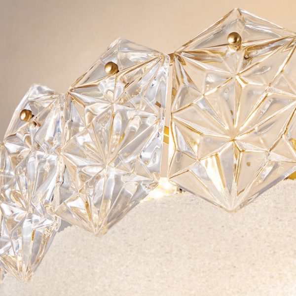 Traditional French Iron Glass Round 5/6/8-Light Semi-Flush Mount Ceiling Light For Living Room & Bedroom - Image 10