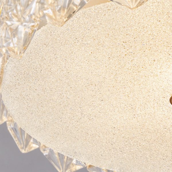 Traditional French Iron Glass Round 5/6/8-Light Semi-Flush Mount Ceiling Light For Living Room & Bedroom - Image 11